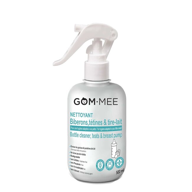 Gom.mee GOM.MEE - Nettoyant Biodégradable à Biberons, Tétines et Tire-Lait, 500ml