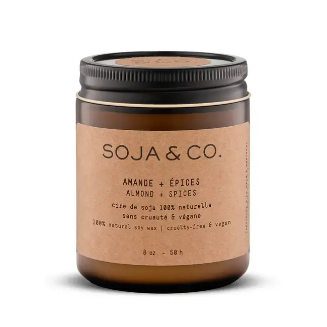 SOJA&CO. SOJA&CO. - 8oz Candle, Almond and Spices