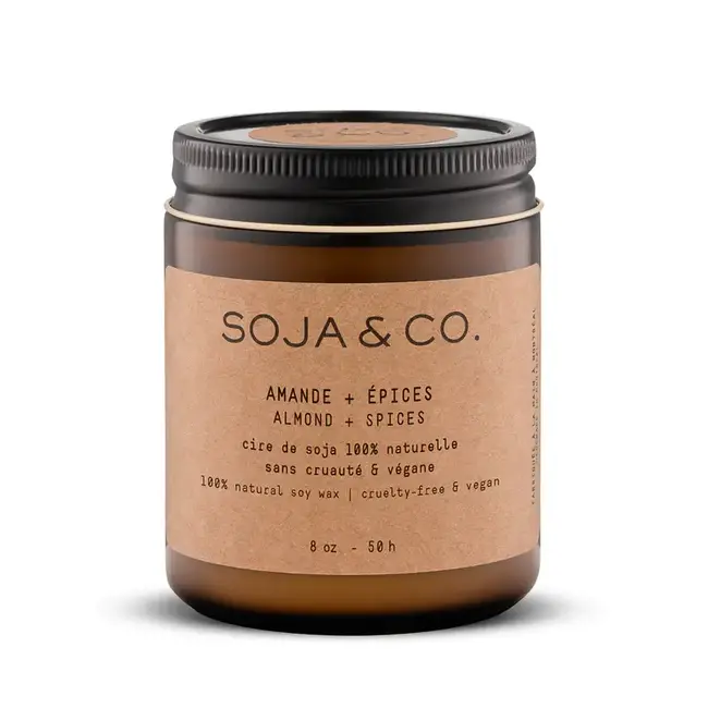 SOJA&CO. SOJA&CO. - Bougie 8oz, Amande et Épices