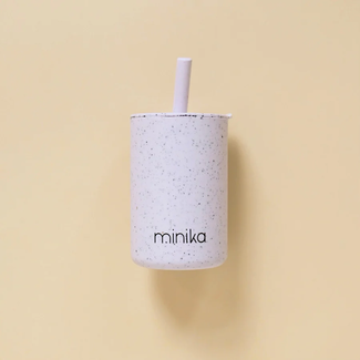 Minika Minika - Verre avec Paille et Couvercle, Lavande