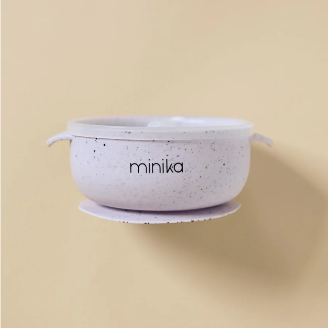 Minika Minika - Bol en Silicone et Couvercle Transparent, Lavande