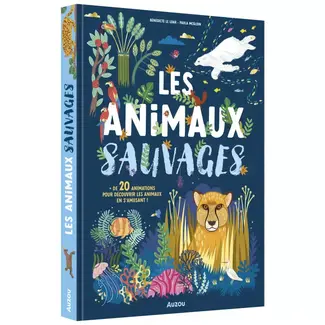 Auzou Auzou - Livre Documentaire Animé, Les Animaux Sauvages