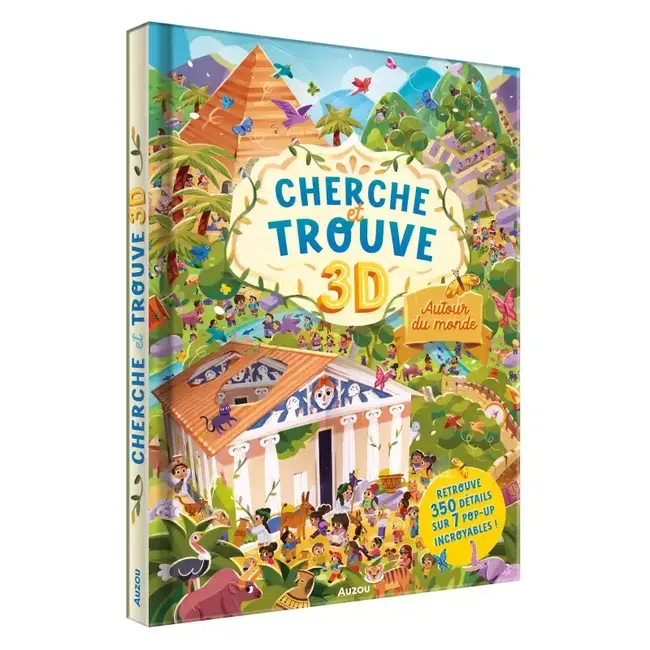 Auzou - Livre Cherche et Trouve 3D, Autour du Monde - Charlotte et
