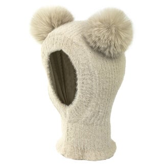 Jamiks Jamiks - Arcadio Balaclava with Pompoms, Beige