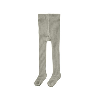 Quincy Mae Quincy Mae - Organic Cotton Ribbed Tights, Basil