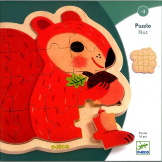 Djeco Djeco - Wooden Puzzle Puzzlo, Squirrel