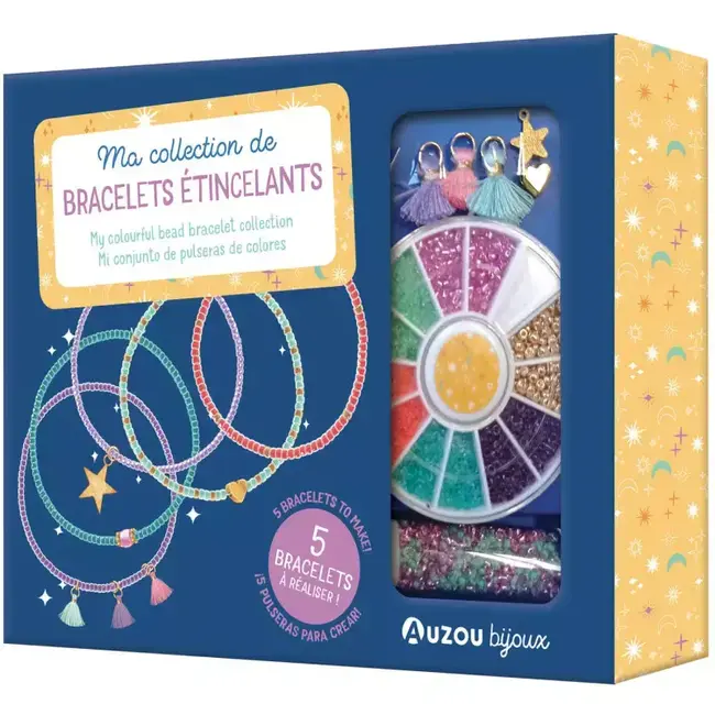 Auzou Auzou - DIY Jewelry Set, My Colorful Bead Bracelet Collection