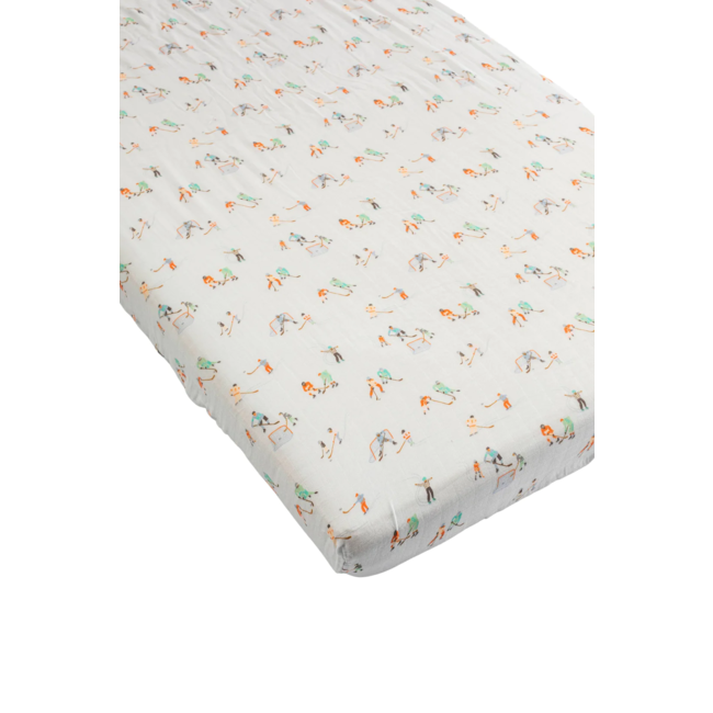 Loulou Lollipop Loulou Lollipop - Bamboo Fitted Crib Sheet, Ice Hockey