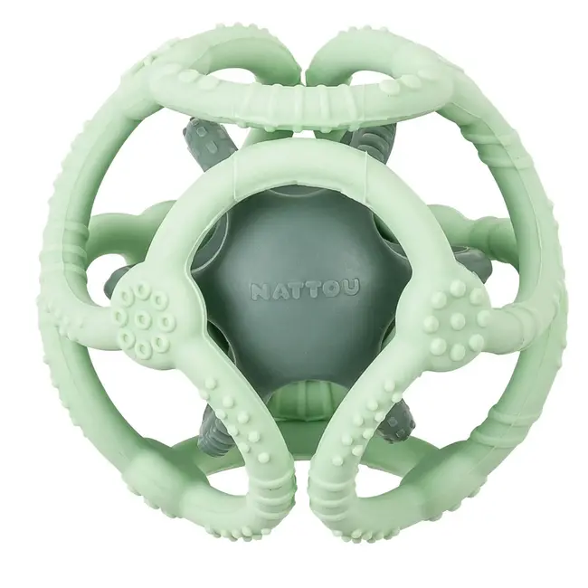 Nattou Nattou - Set of 2 Silicone Balls, Mint and Green