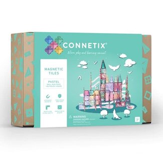 Connetix Connetix - Building Set with Magnetic Tiles, 106 Pieces Pastel Ball Run Pack