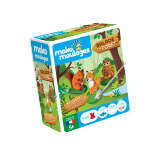 Mako Moulages Mako Moulages - Ensemble 3 Figurines à Mouler et à Peindre, Ma Balade en Forêt