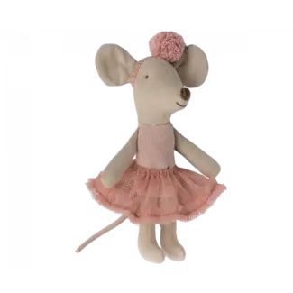 Maileg Maileg - Little Sister Mouse Ballerina, Pink