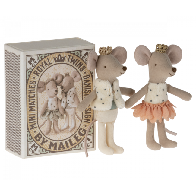 Maileg Maileg - Royal Twins Mouse in a Matchbox