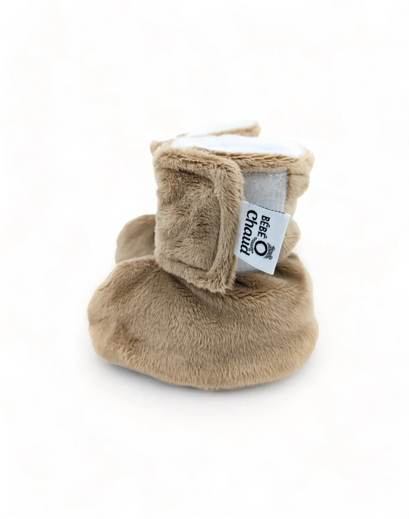 Bebe O Chaud Baby Velcro Slippers Taupe Charlotte et Charlie
