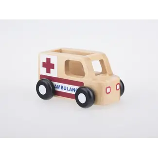 Moover Moover - Mini Ambulance en Bois, Naturel