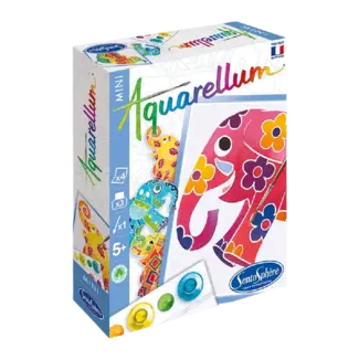 Aquarellum Aquarellum - Mini Watercolor Painting Kit, Elephants