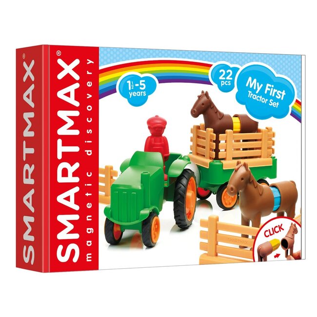 Smartmax Smartmax - Jeu de Construction Magnétique, Tracteur 22 Pièces