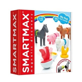 Smartmax Smartmax - Jeu de Construction Magnétique, Animaux de la Ferme 16 Pièces