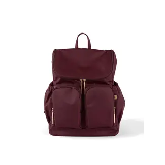OiOi OiOi - Nylon Nappy Backpack, Mulberry and Gold