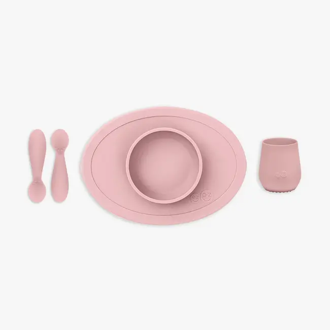 Ezpz EzPz - Premier Ensemble Repas en Silicone, Blush