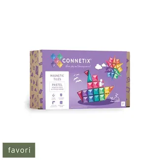 Connetix Connetix - Building Set with Magnetic Tiles, 64 Pieces Pastel Starter Pack