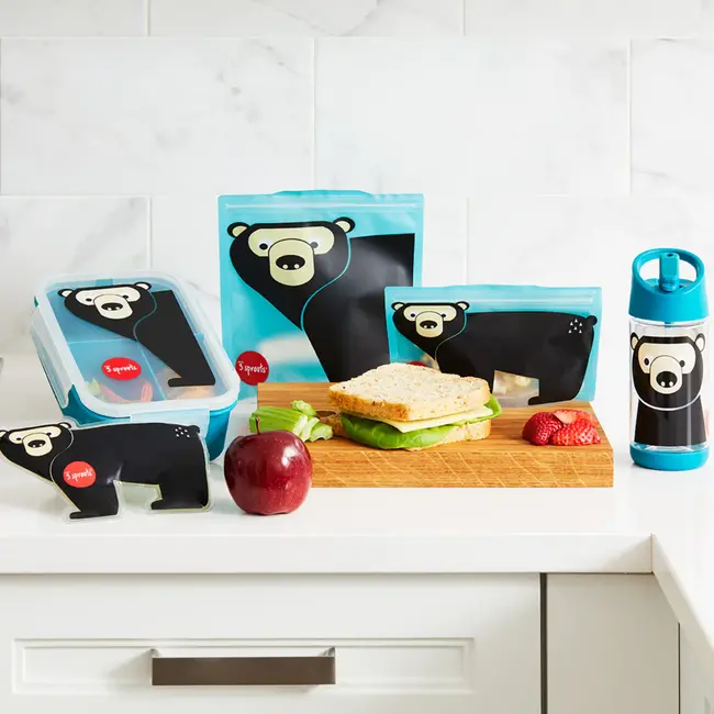 3 Sprouts Water Bottle 350ml, Bear Charlotte et Charlie