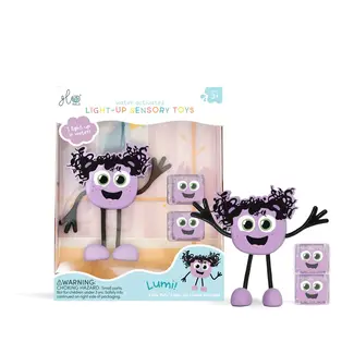 Glo Pals Glo Pals - Toy with 2 Water-Activated Light Up Cubes, Lumi 2.0