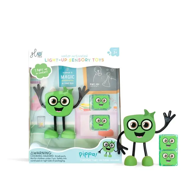 Glo Pals Glo Pals - Toy with 2 Water-Activated Light Up Cubes, Pippa 2.0