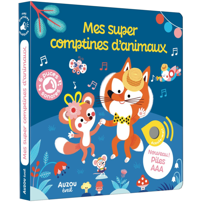Auzou Auzou - Sound Book, Mes Super Comptines d'Animaux