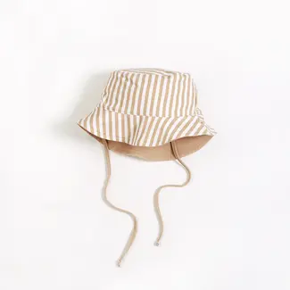 Petit Lem Petit Lem - Reversible Sun Hat, Sand Striped
