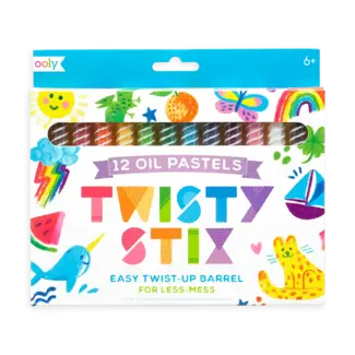 Ooly Ooly - Paquet de 12 Pastels Gras Twisty Stix