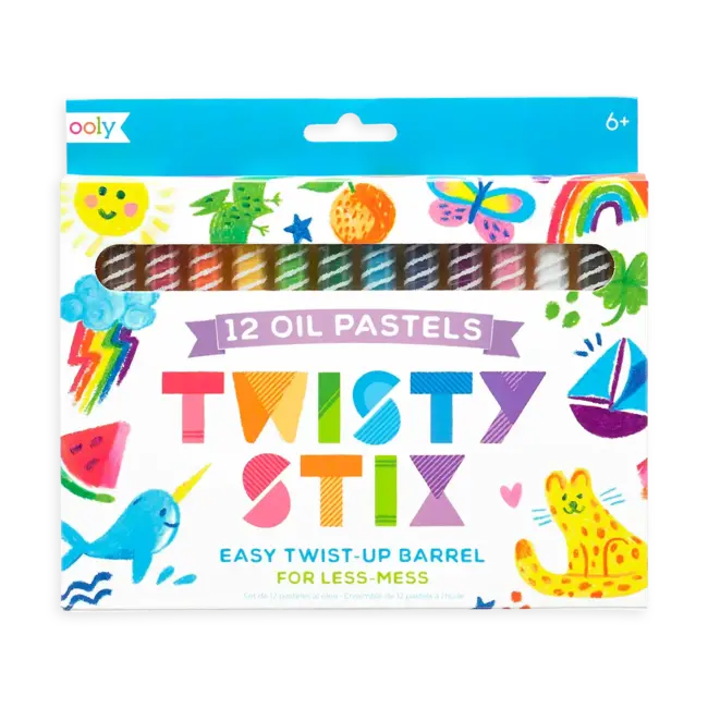Ooly Ooly - Paquet de 12 Pastels Gras Twisty Stix