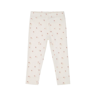 Jamie Kay Jamie Kay - Organic Cotton Fine Rib Legging, Simple Flowers Egret