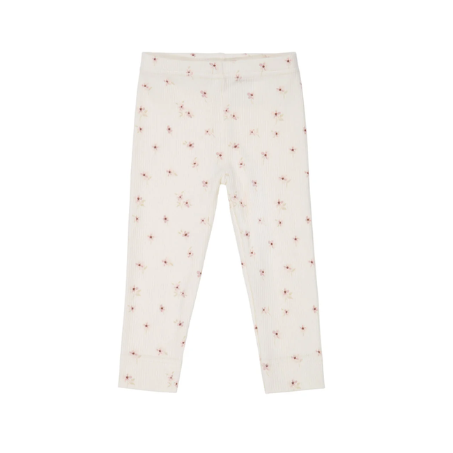 Jamie Kay Jamie Kay - Legging en Coton Biologique Côtelé, Fleurs Aigrette