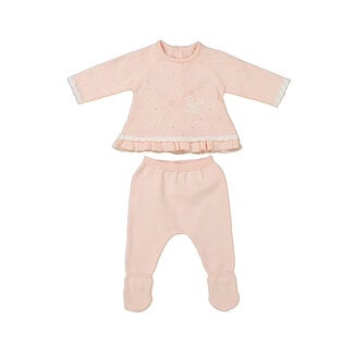 Mayoral Mayoral - Sweater and Footed Pants Set, Nude