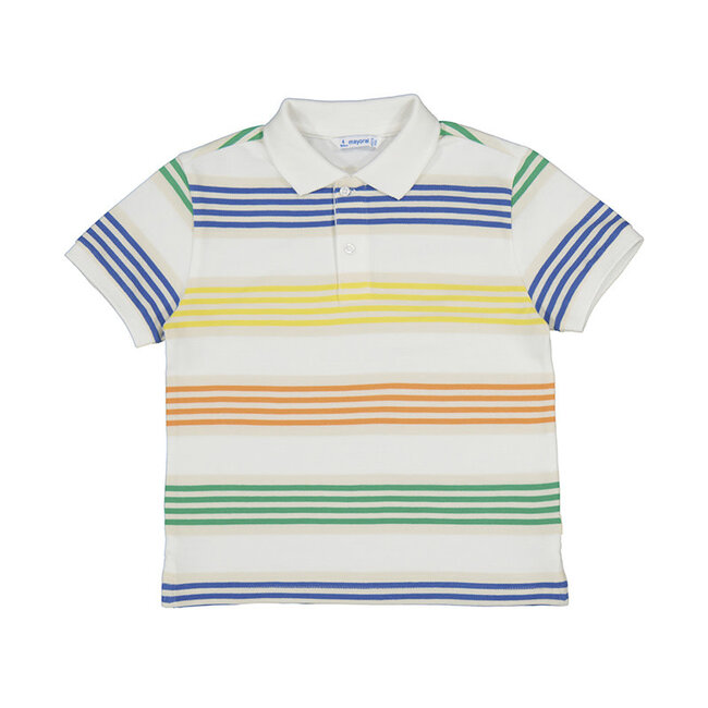 Mayoral Mayoral - Short Sleeve Polo, Multicolored Stripes