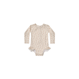 Quincy Mae Quincy Mae - Long Sleeve Swimsuit, Clay Floral