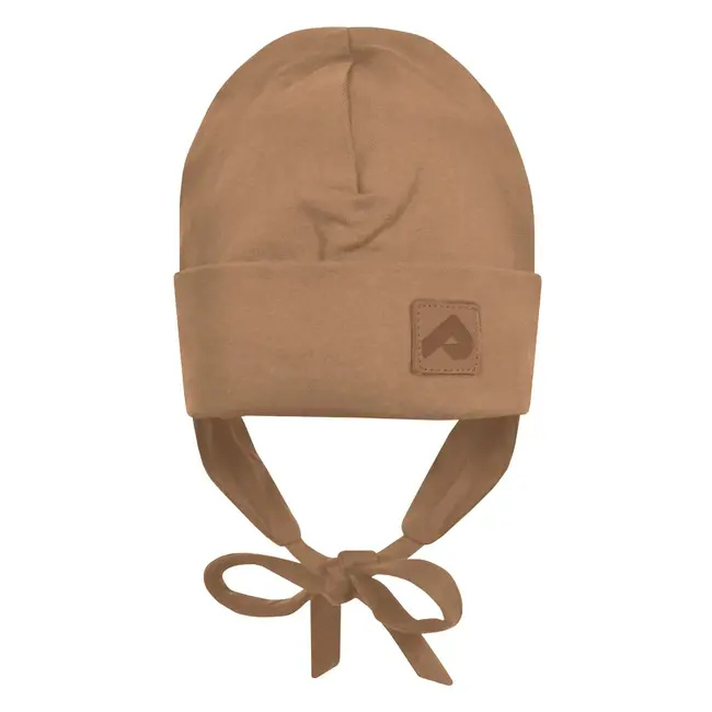 Perlimpinpin Perlimpinpin - Cotton Hat with Ears, Light Toffee