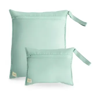 Mushie Mushie - Set of 2 Water Resistant Wet Bag, Roman Green