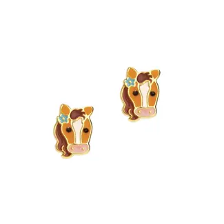 Girl Nation Girl Nation - Boucles d'Oreilles en Émail, Poney