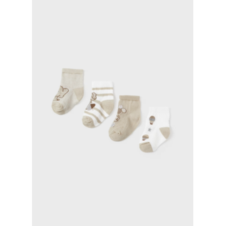Mayoral Mayoral - Pack of 4 Pairs of Socks, Linen