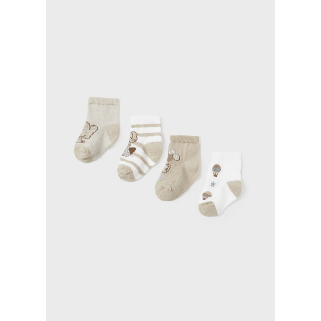 Mayoral Mayoral - Pack of 4 Pairs of Socks, Linen