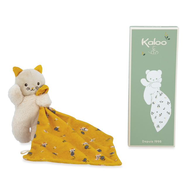 Kaloo Kaloo - Square of Softness Cuddle Teddy, Yellow Cat