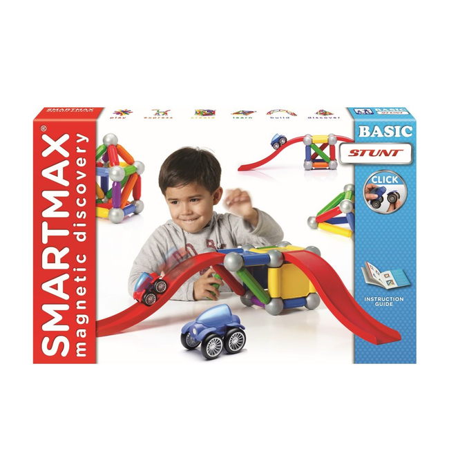 Smartmax Smartmax - Magnetic Construction Game, Basic Stunt 46 Pieces