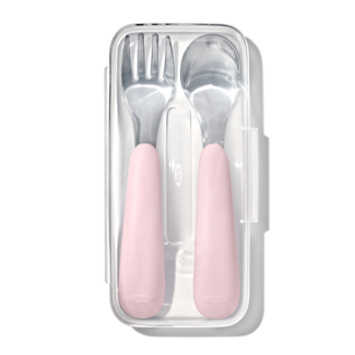 OXO - Travel Fork and Spoon Set, Pink