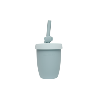 Loulou Lollipop Loulou Lollipop - Silicone Cup with Straw, Elephant Blue