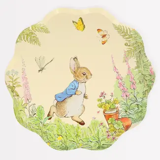 Meri Meri Meri Meri - Pack of 8 Large Paper Plates, Peter Rabbit in the Garden