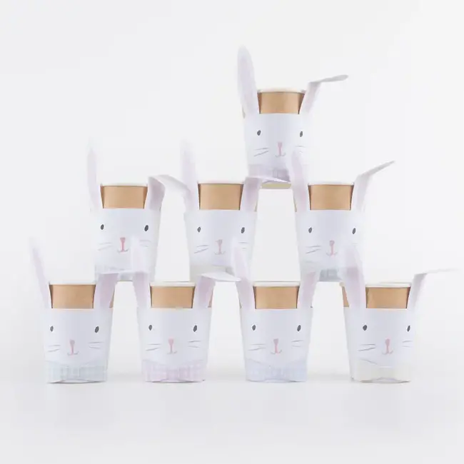 Meri Meri Meri Meri - Pack of 8 Paper Cups, Easter Bunny
