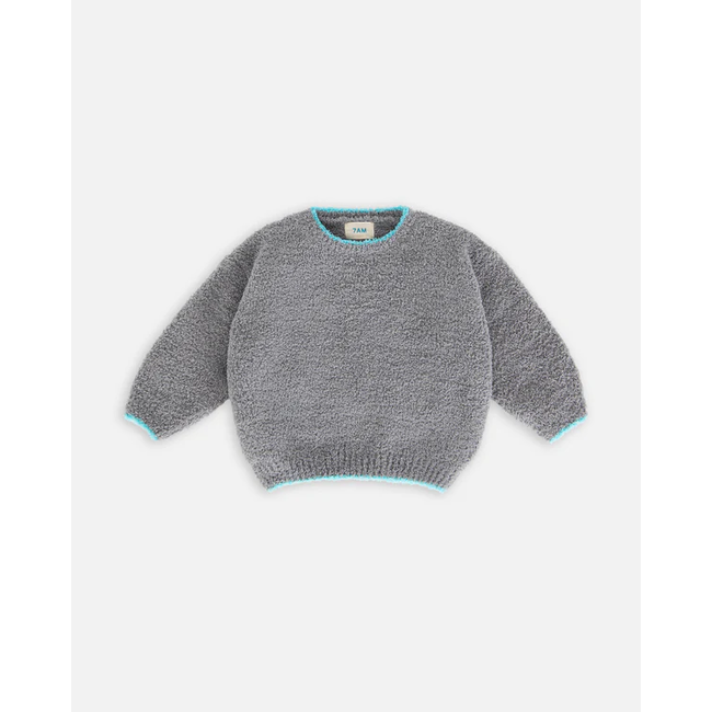 7 A.M 7AM - Fuzzy Sweater, Grey