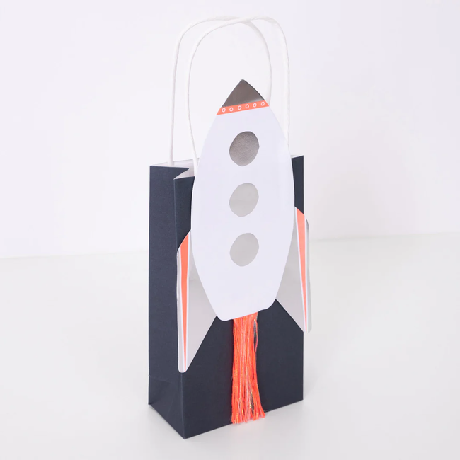 Meri Meri Meri Meri - Set of 8 Paper Party Bags, Rocket
